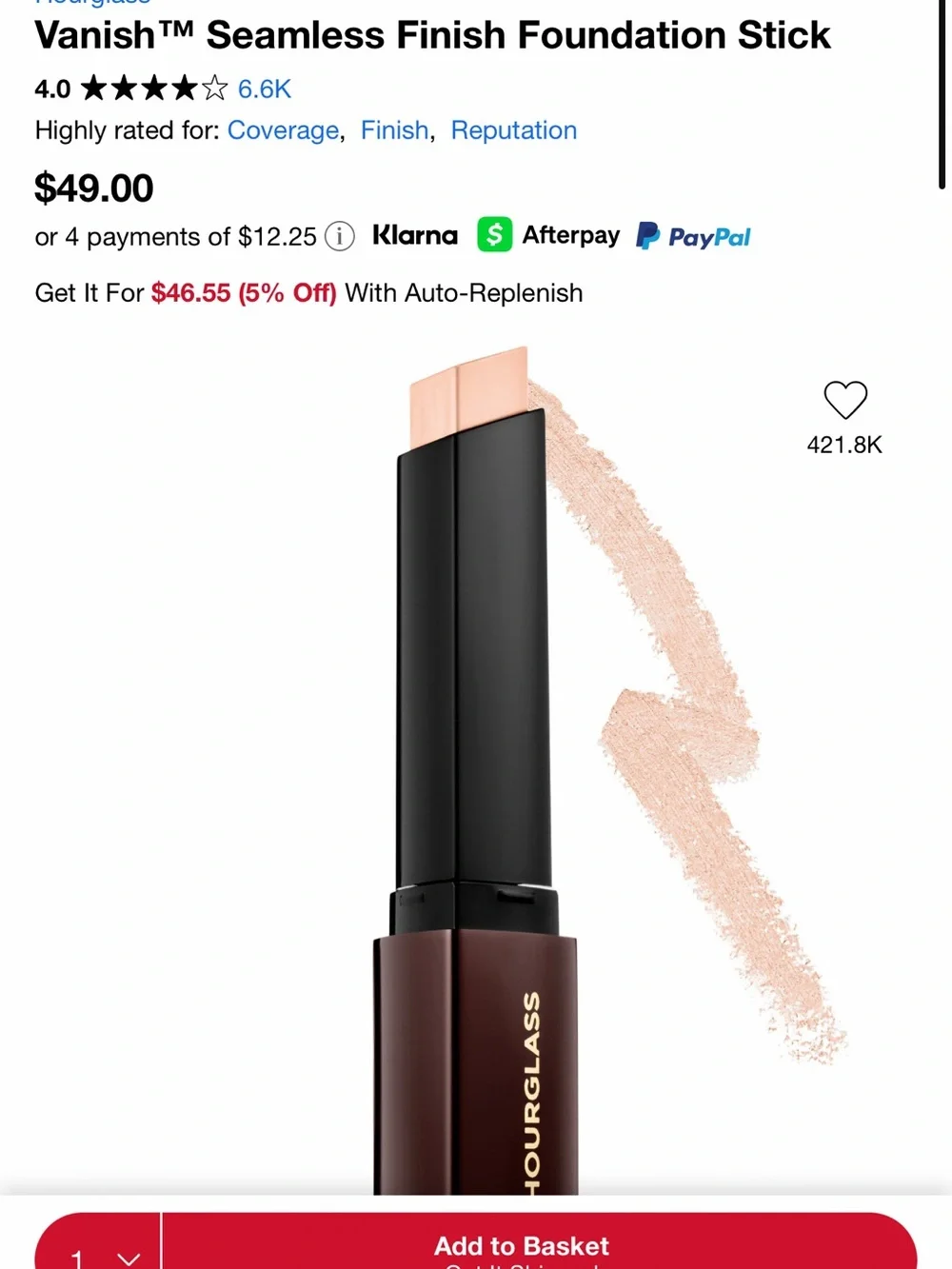 Hourglass creamy cream